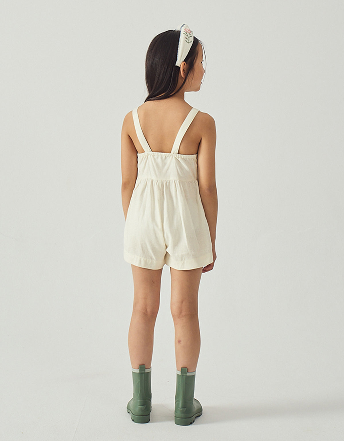 Jill Playsuit with Embroidered Bib