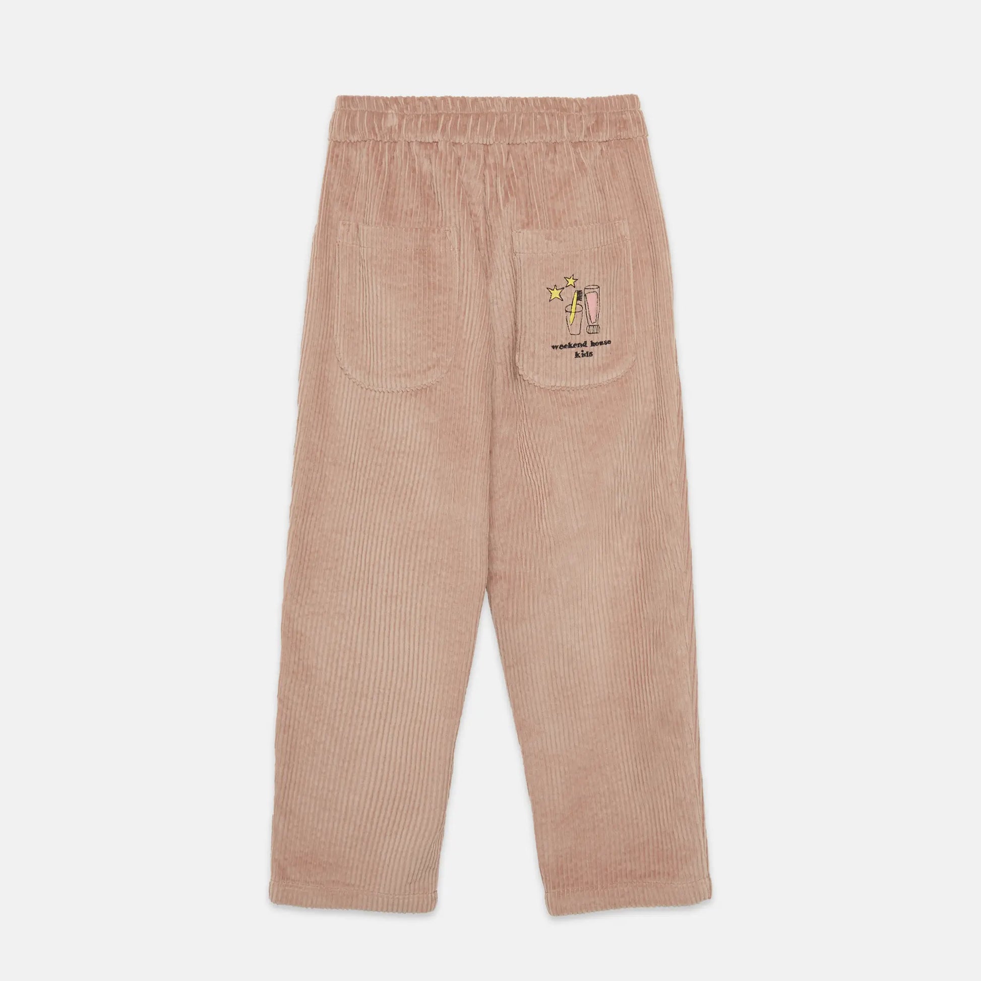 Magic toothbrush corduroy carrot pants (pink)