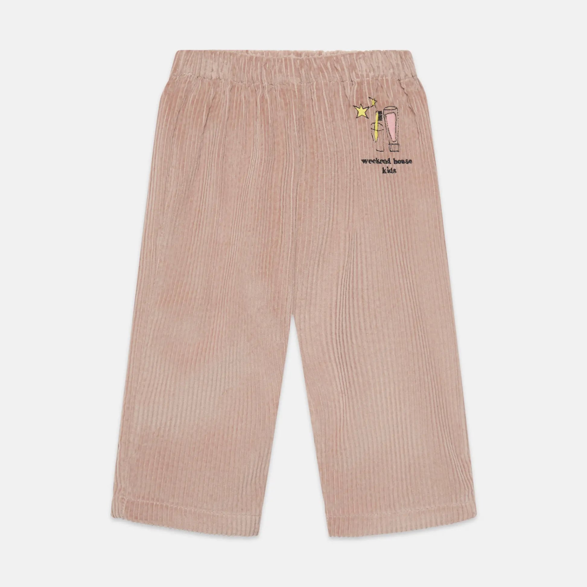 Magic toothbrush corduroy baby pants (pink)