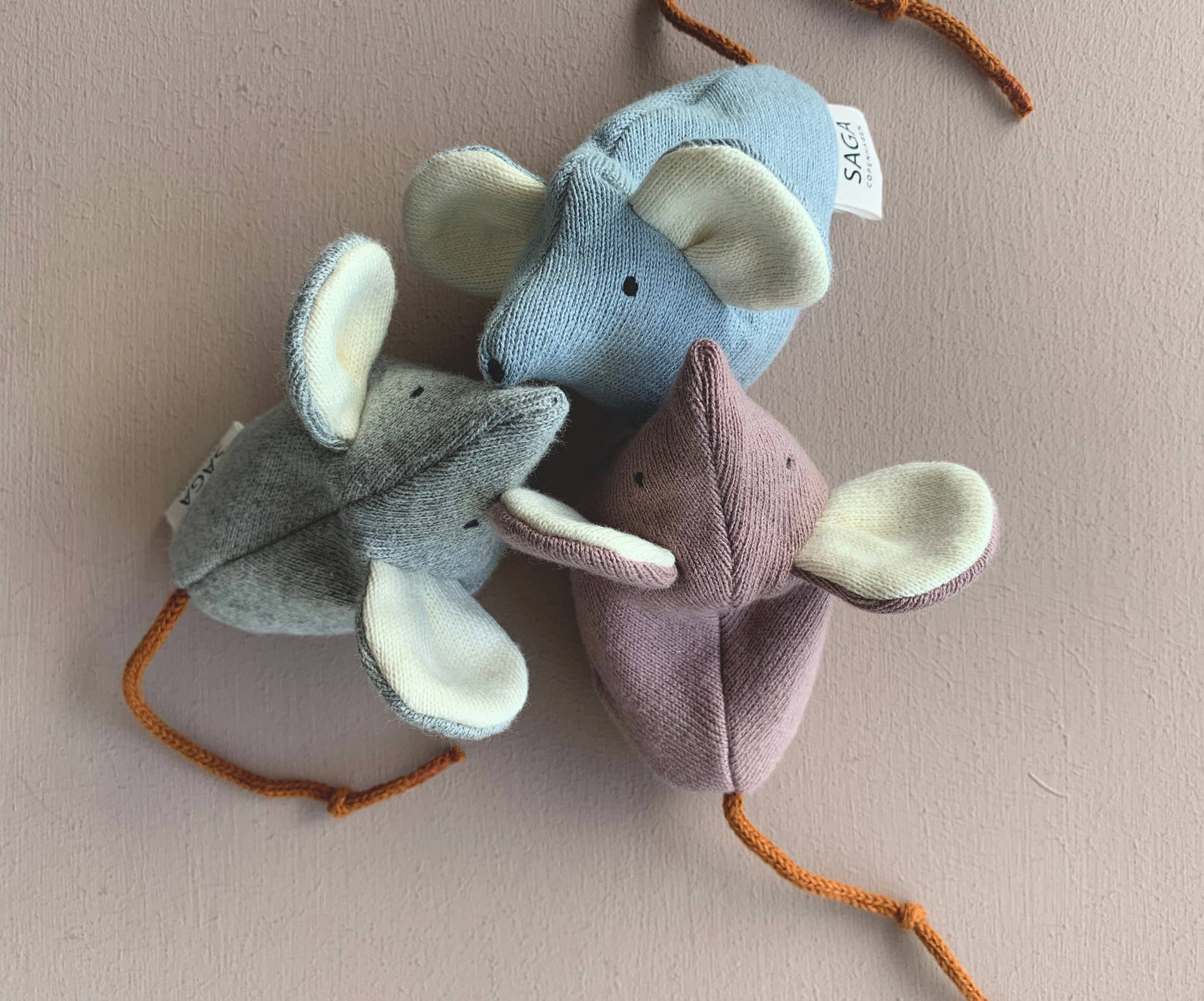 Baby Sensory Toy - Playing Mouse - Fawn - Organic Cotton