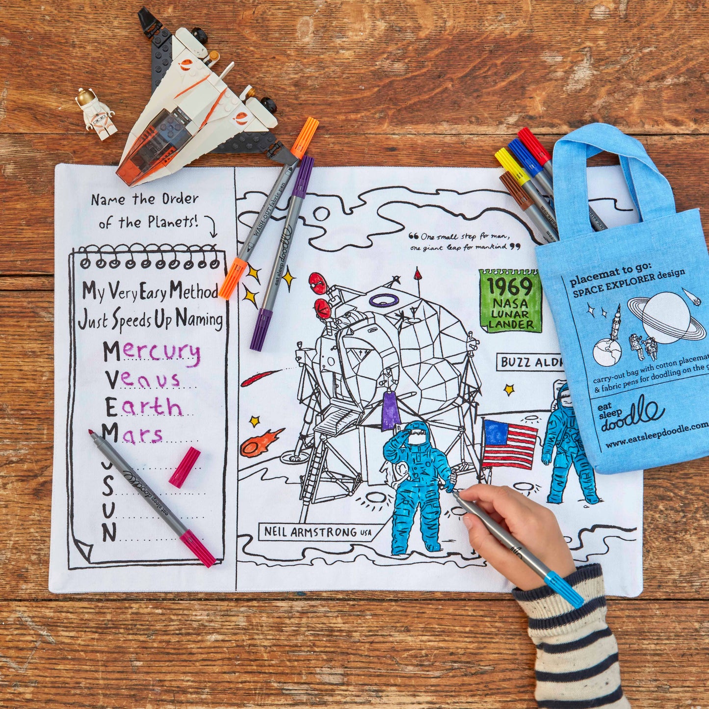 Space Explorer Placemat to Go - Colouring Craft Kit