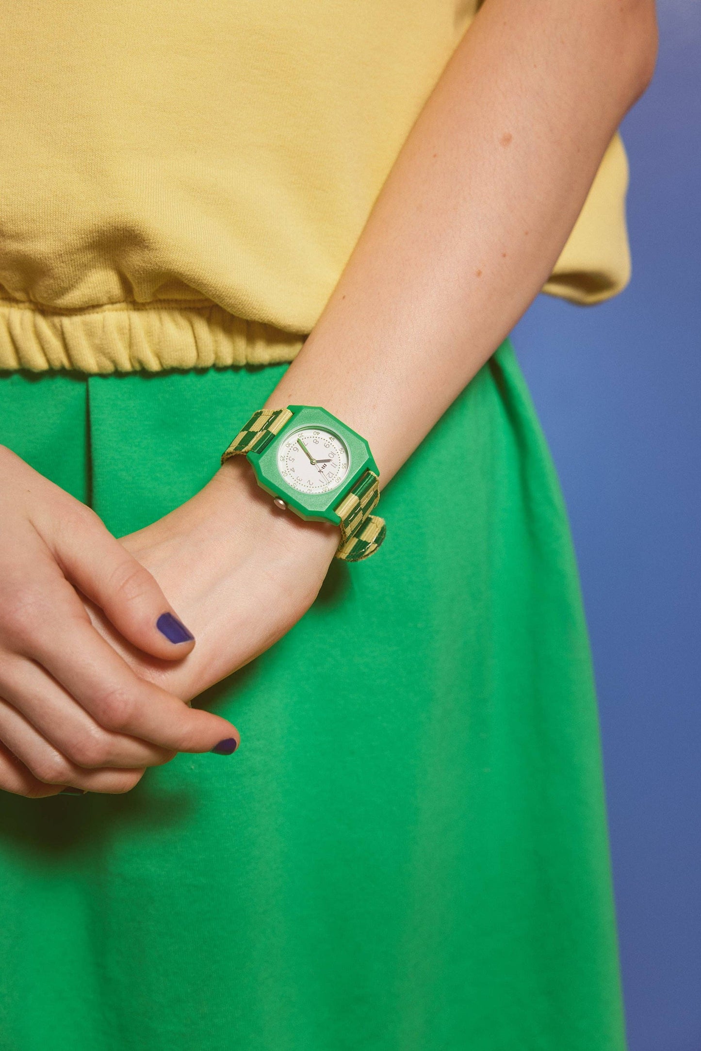 Watch Summer grass - Green Checkered