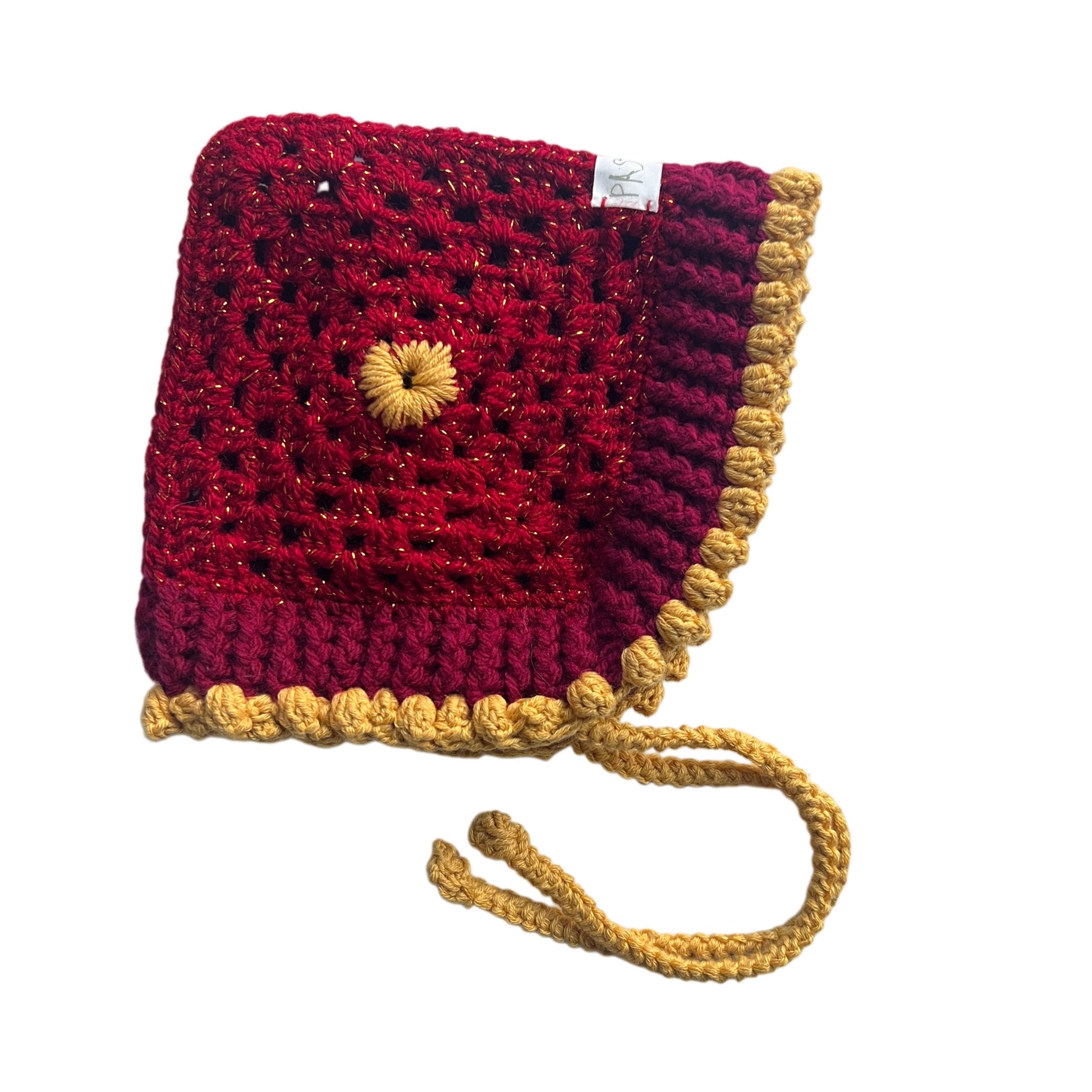 Red Caperucita Bonnet - one of a kind