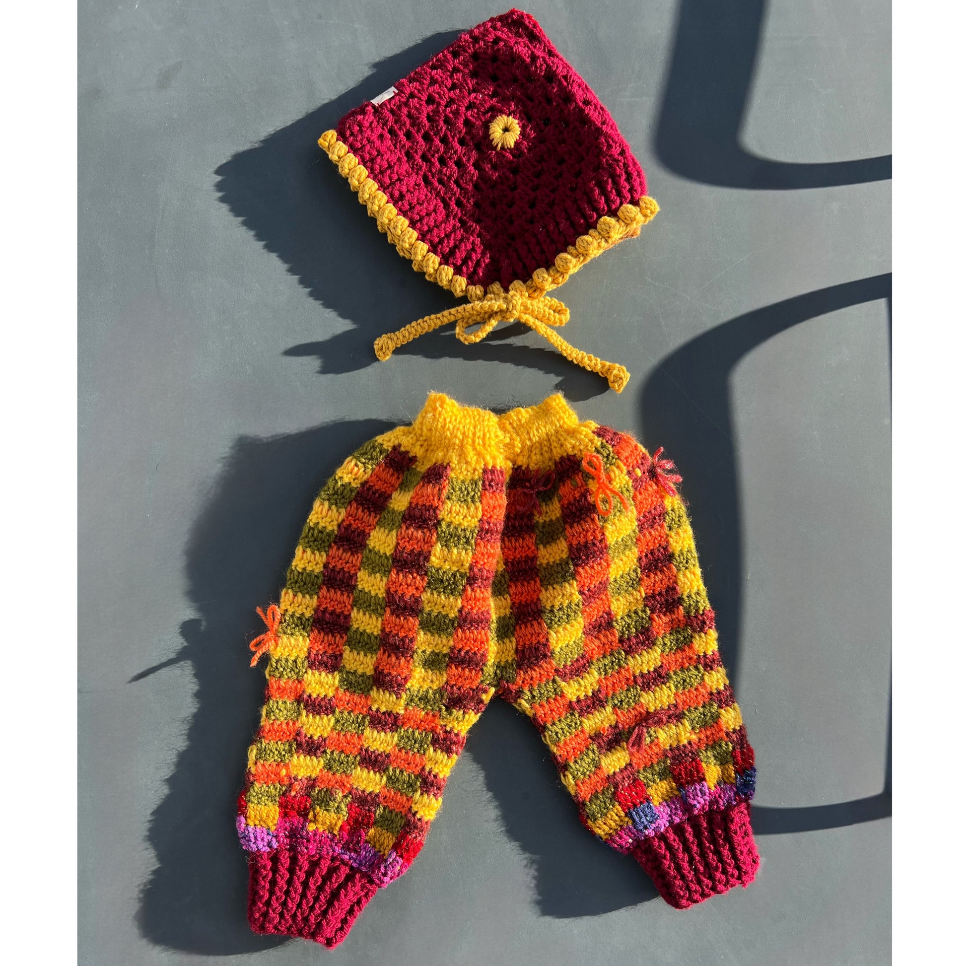 Red Caperucita Bonnet - one of a kind