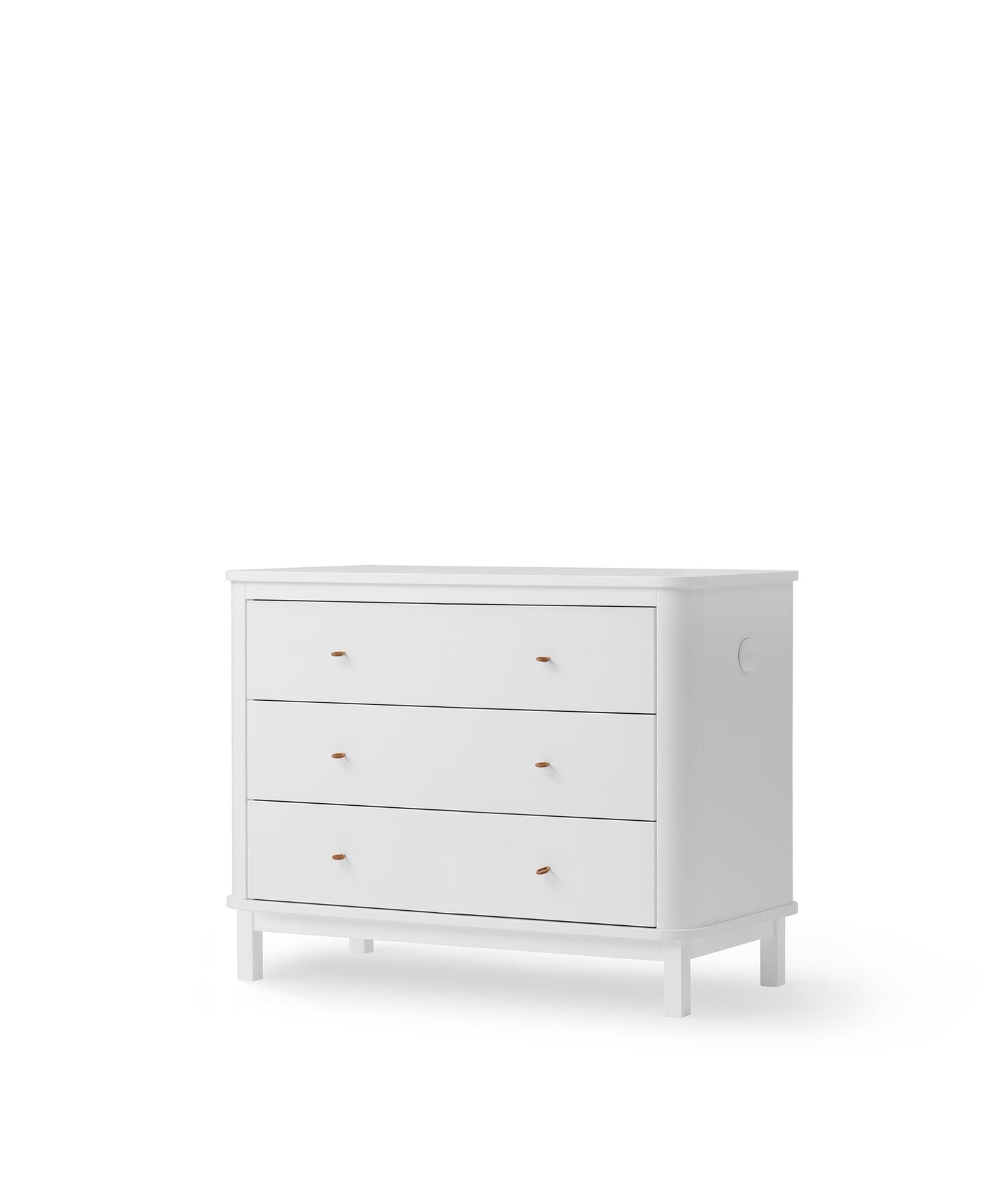 Wood dresser 3 drawers, white