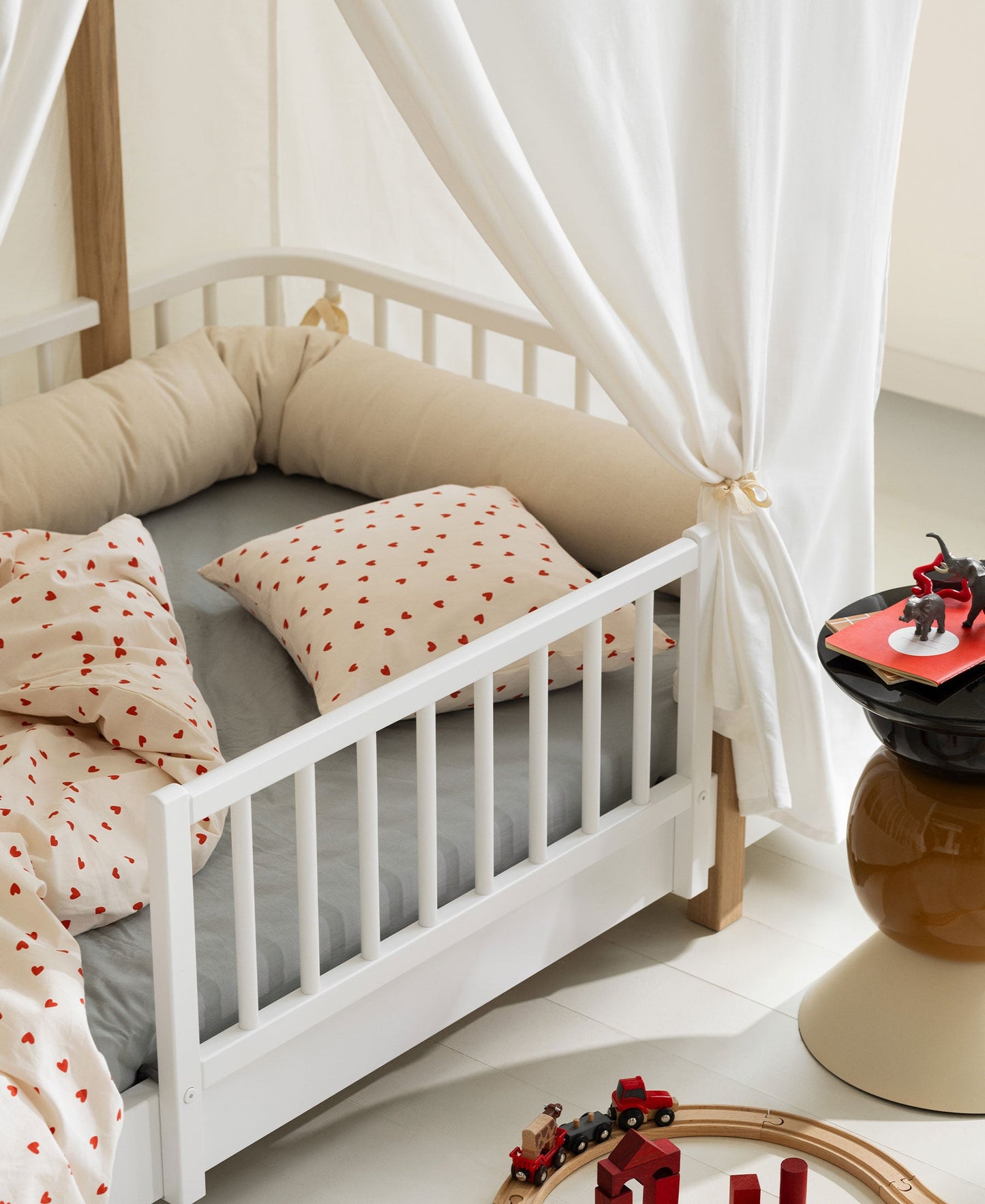 Wood Original house bed, white/oak