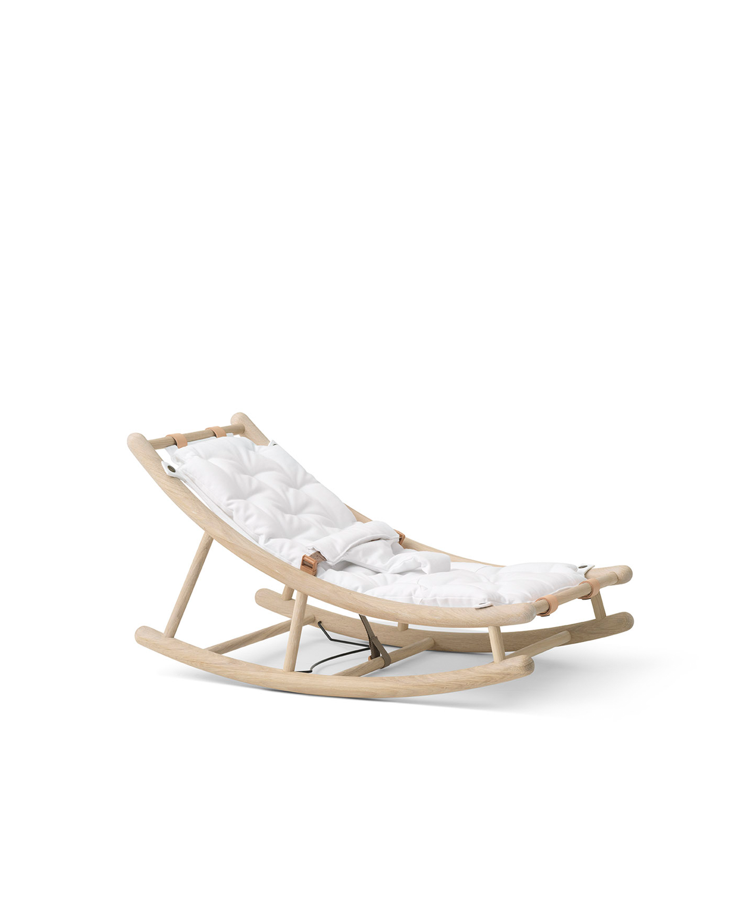 Wood baby & toddler rocker, oak/white