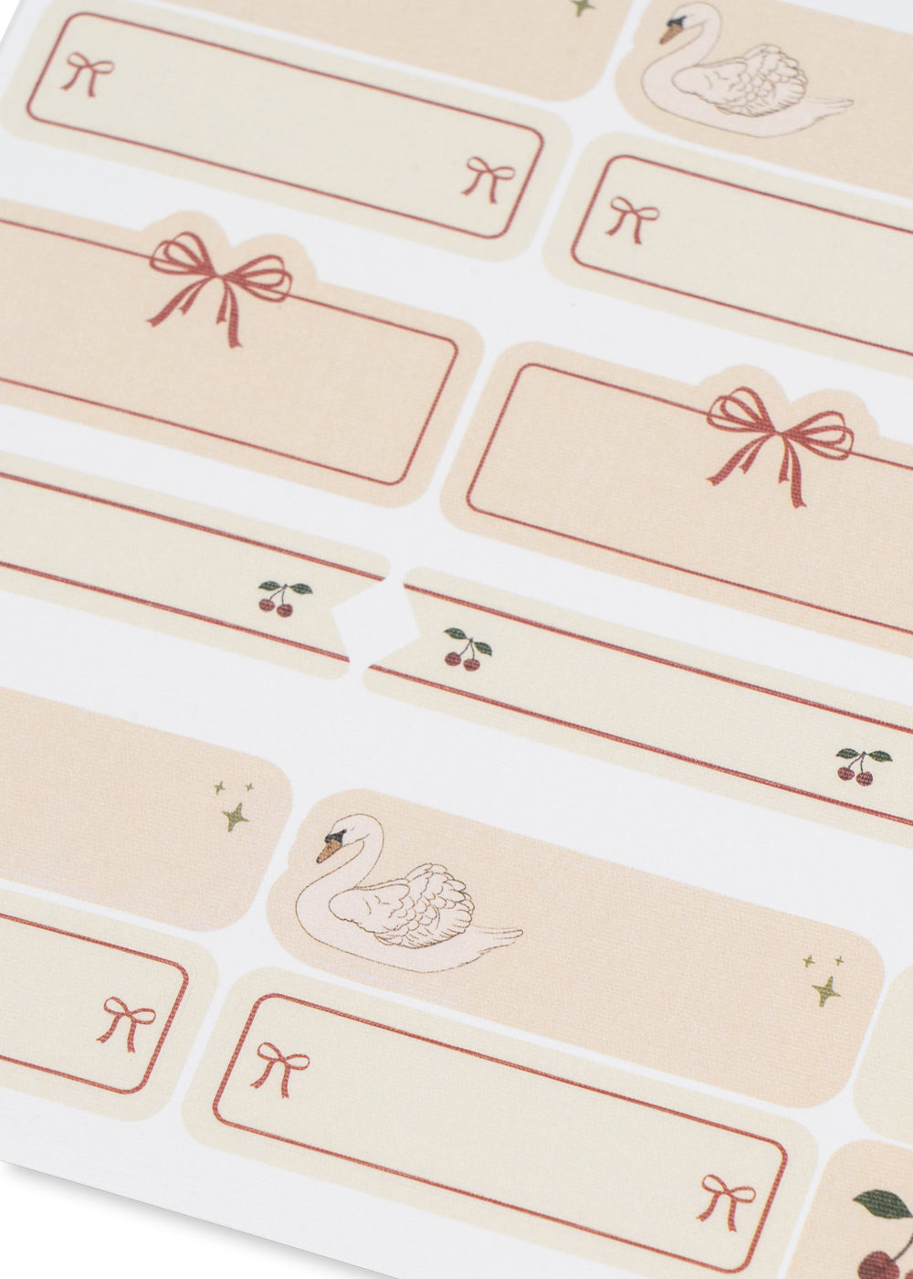 NAME STICKERS 60 PCS - swan