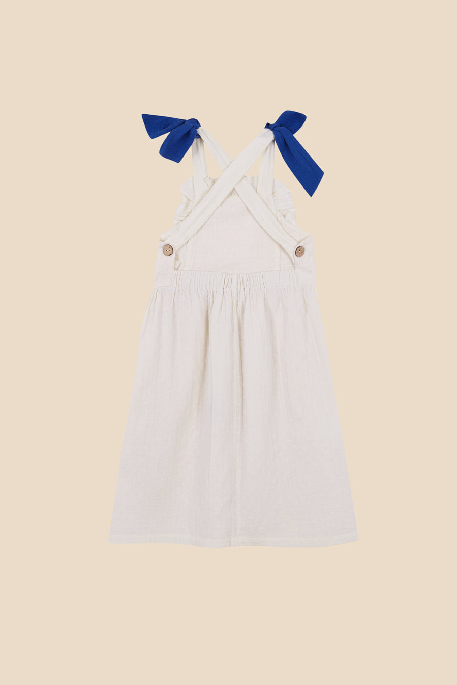 Plumetis cobalt blue midi dress baby