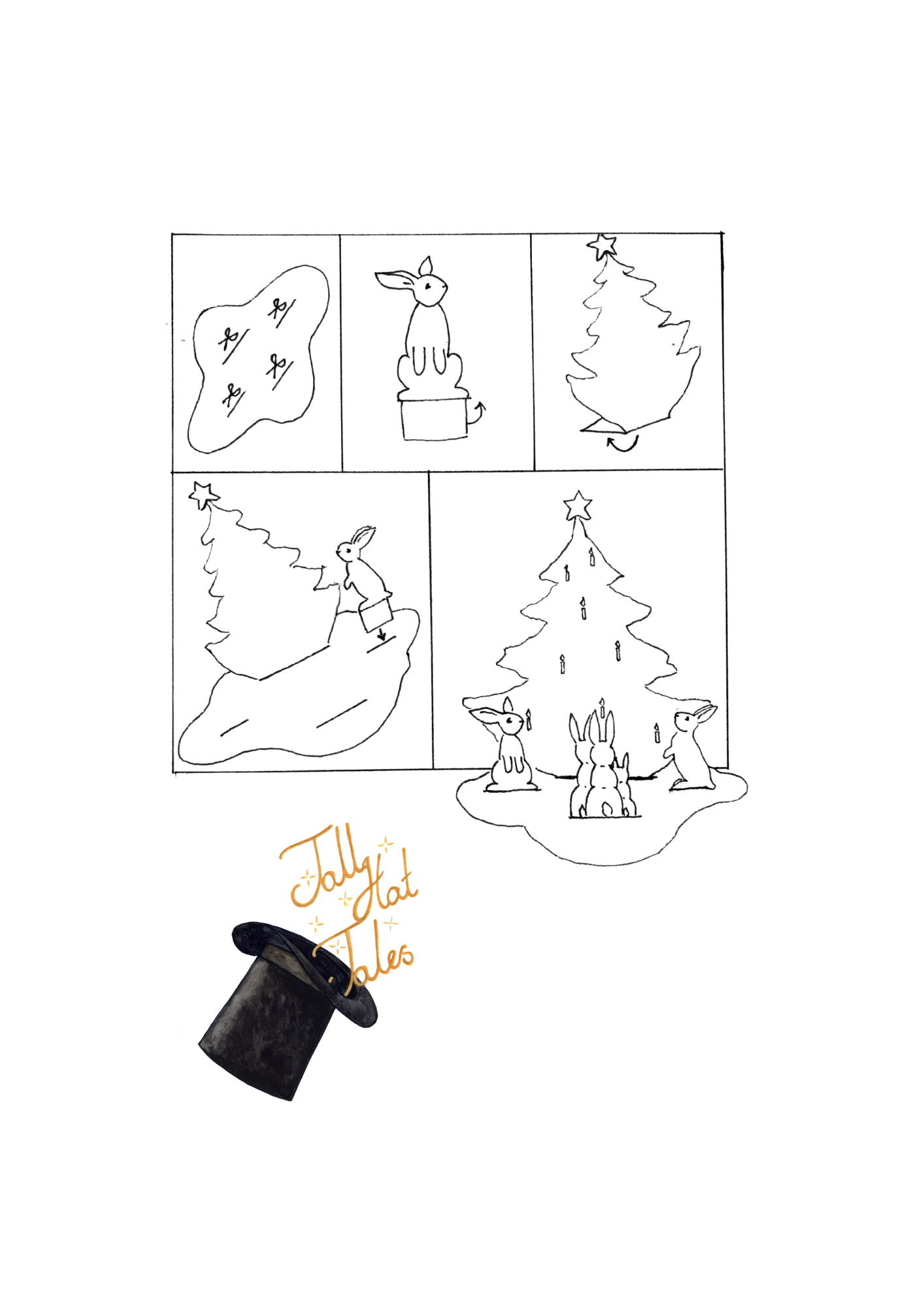 Tall Hat Tales - Hand-painted H.C. Andersen The Fir Tree - with audio