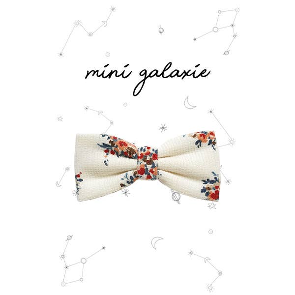 Maxi bow hair clip - Pastel velvet cotton