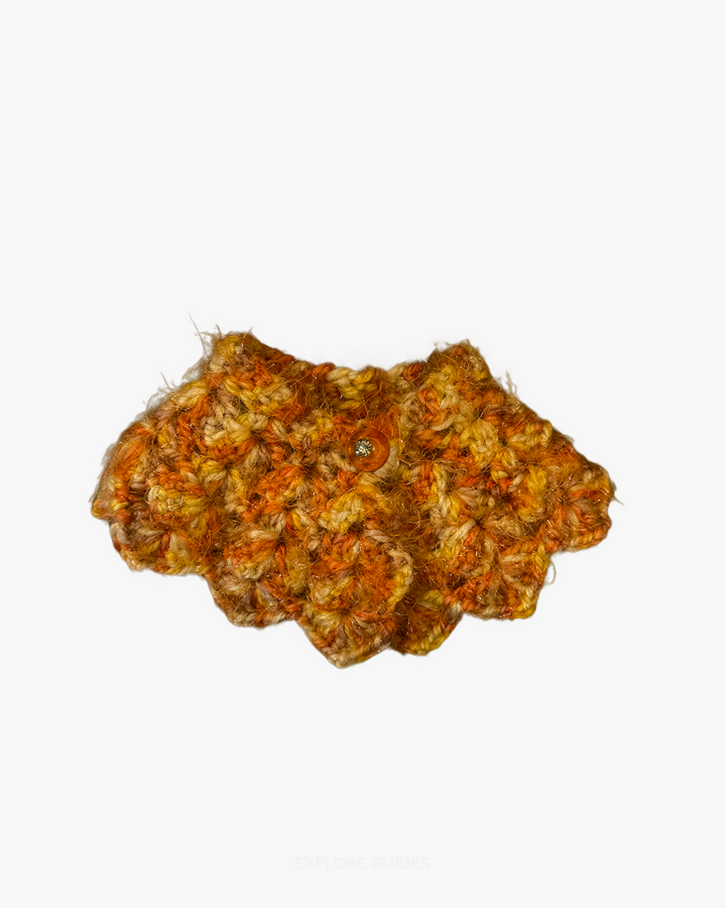 Orange button collar