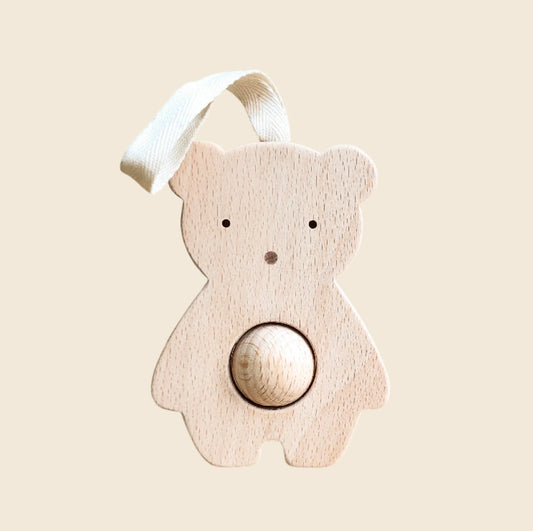 Wooden bear rattle - JOJO