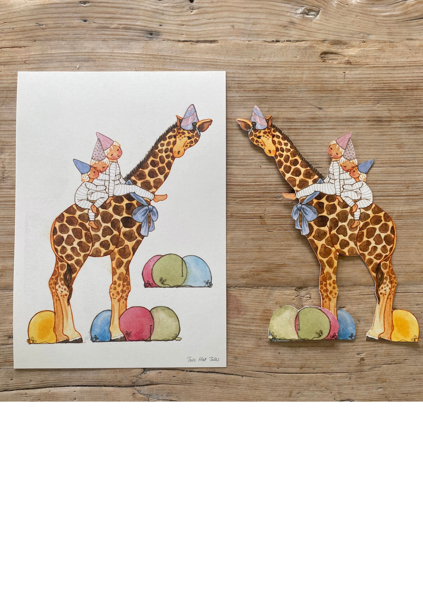 Giraffe Postcard Cut Out