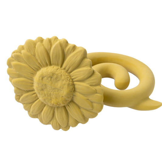 Natural rubber Teether Sunflower - Yellow