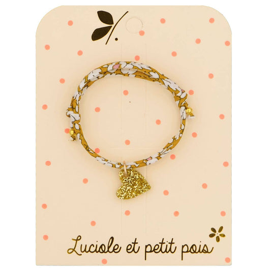 Liberty Feather Meadow Bracelet (yellow gold heart)