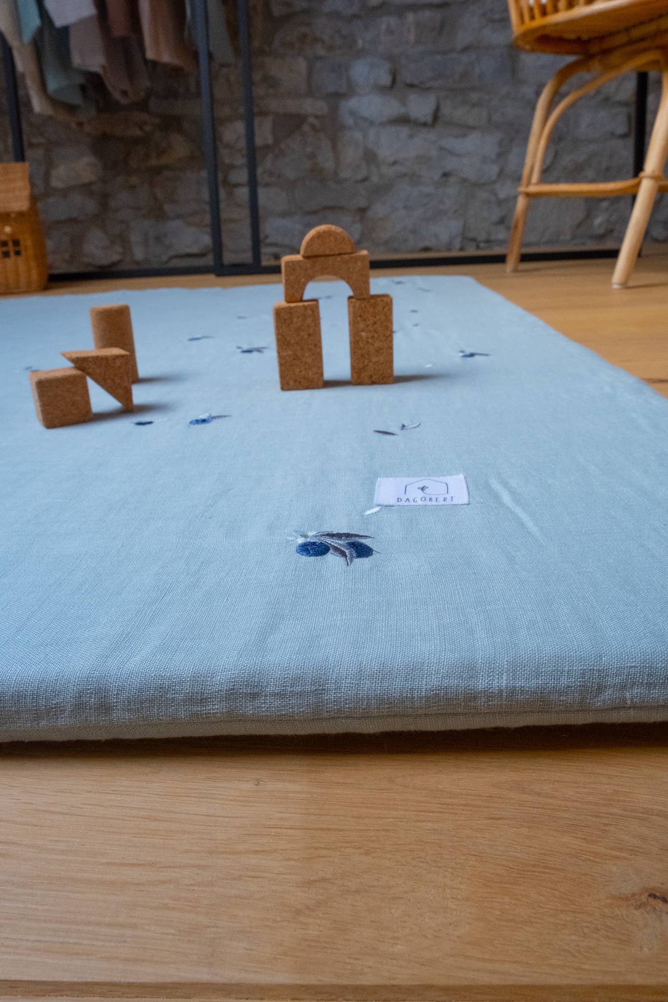 Linen play mat 123x115cm