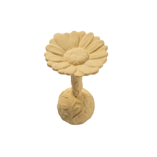 Natural rubber Rattle Daisy - Yellow