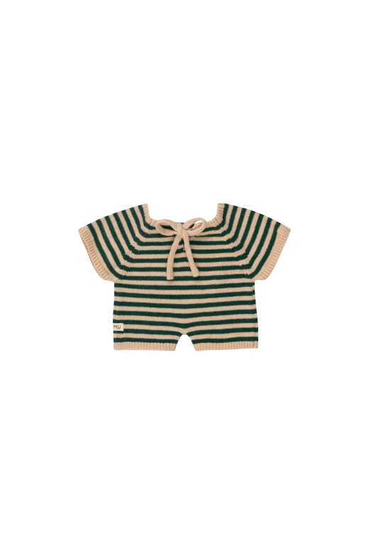 GOMMU BIG STRIPES SHORT ONE-PIECE