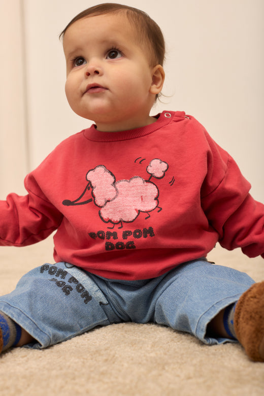 Pom pom dog baby sweatshirt