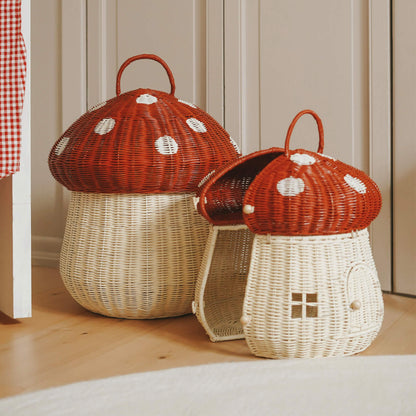 Mushroom Storage Basket - Red