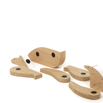 Wooden Magnetic Polar Bear