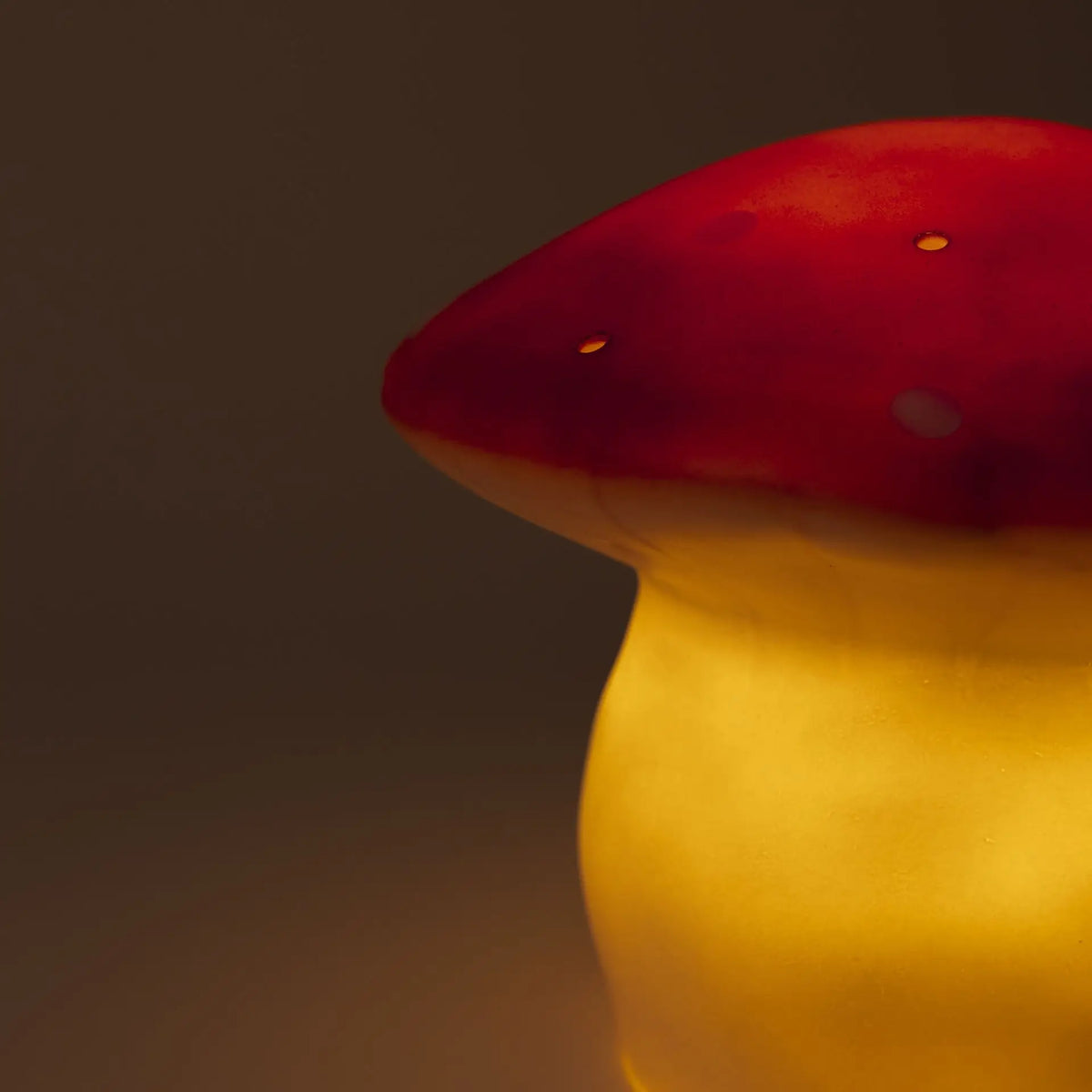 Medium Mushroom Night Lamp, Red Brick