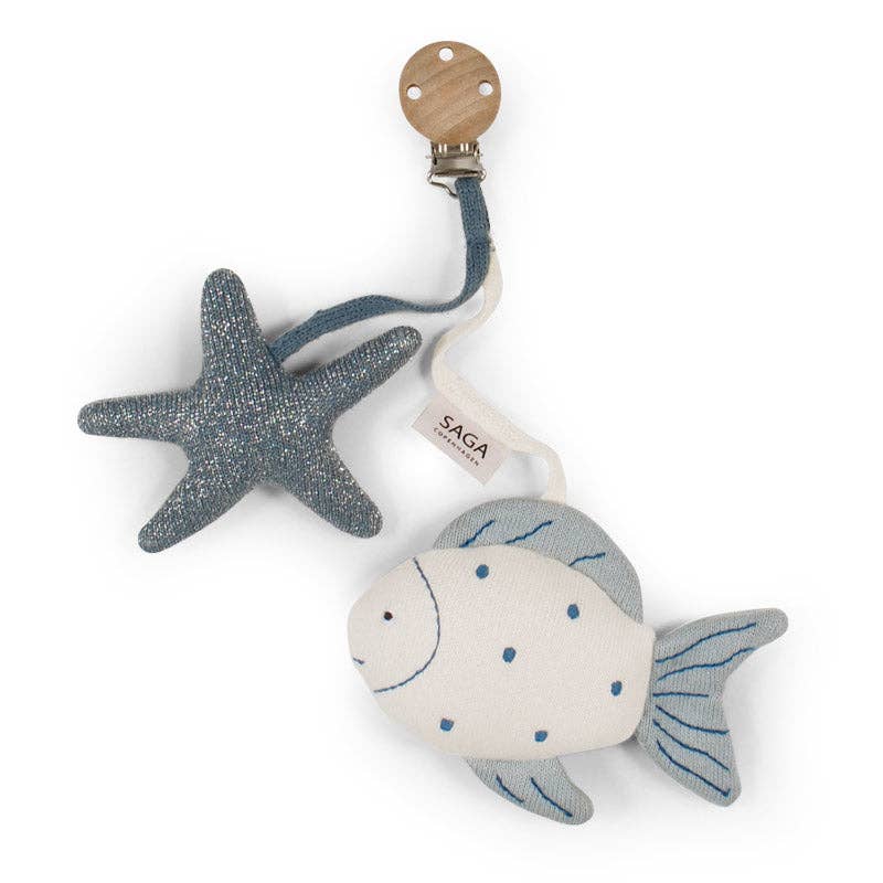 Pram Toy - Pearl Blush - Organic Cotton - Easy Clip On