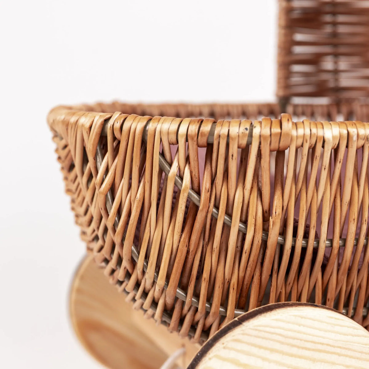 Small wicker doll pram