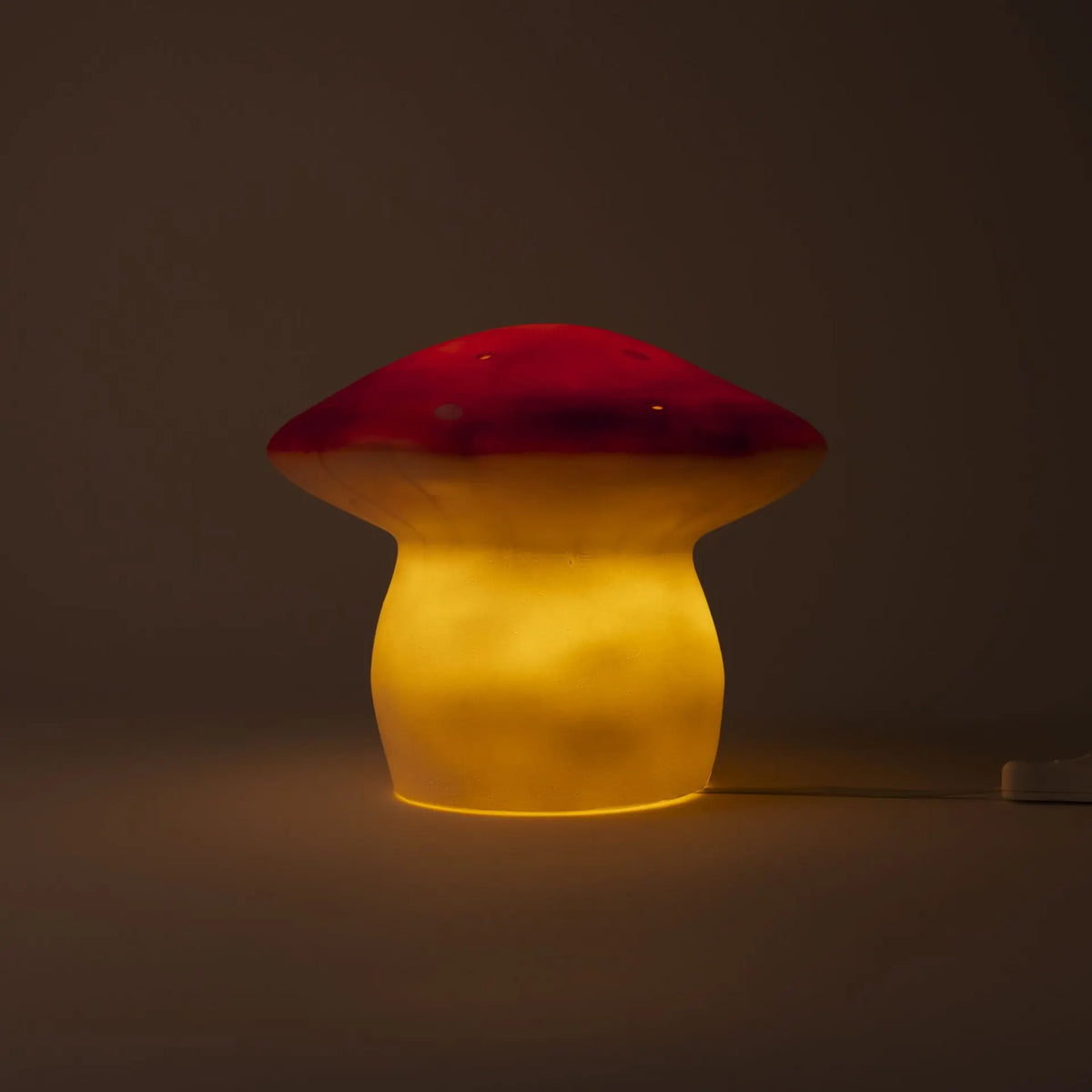 Medium Mushroom Night Lamp, Red Brick