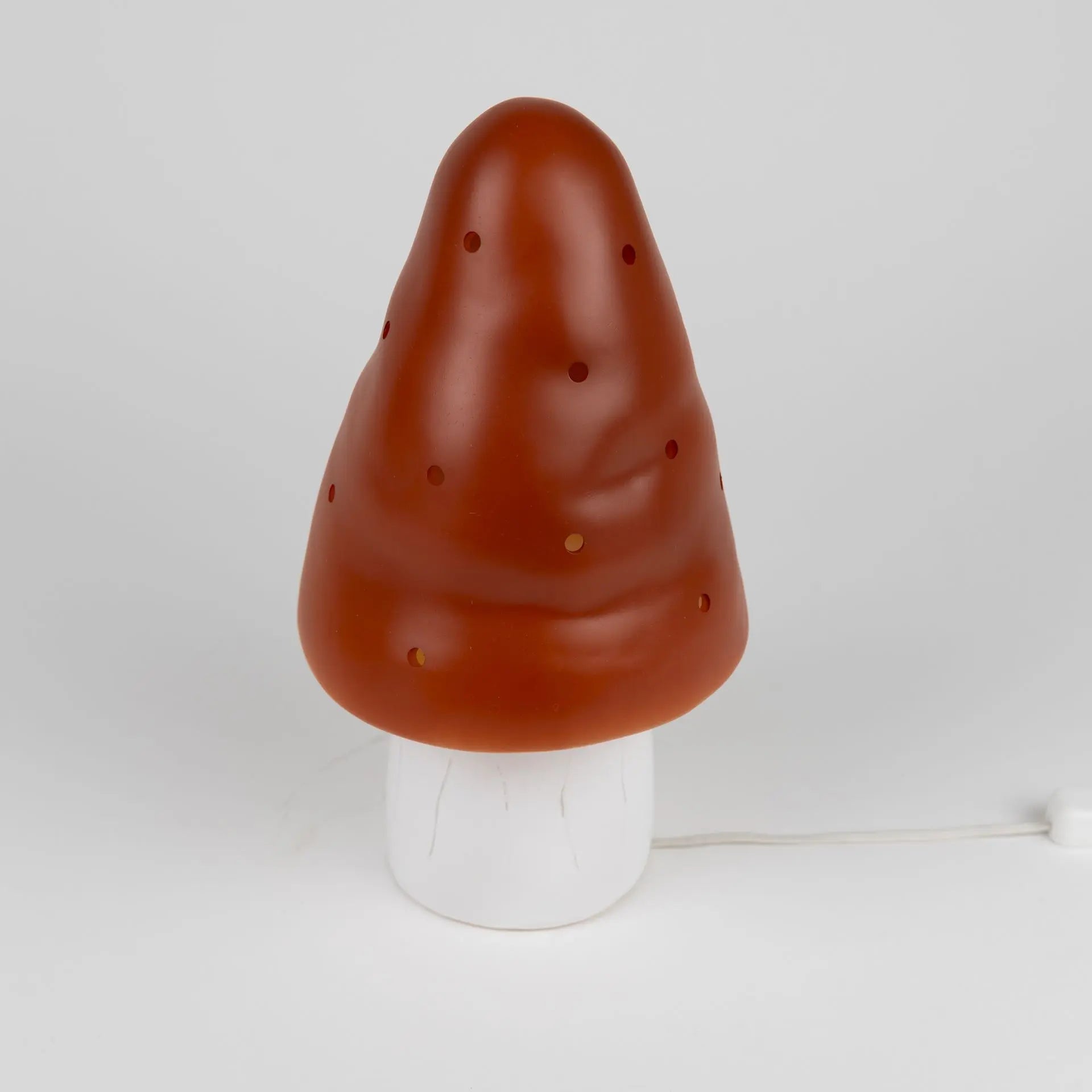 LAMP SMALL MUSHROOM RED BRICK