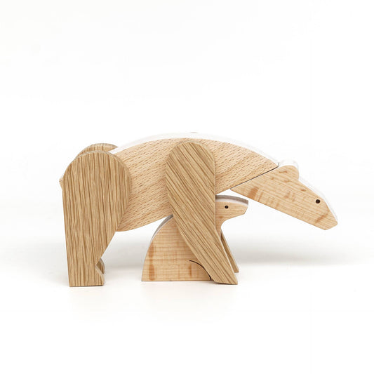 Wooden Magnetic Polar Bear