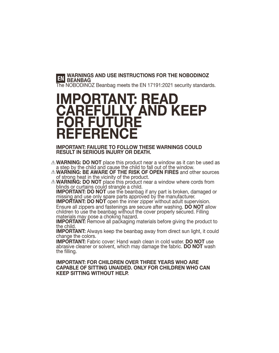 Long beanbag - kid size - Bliss