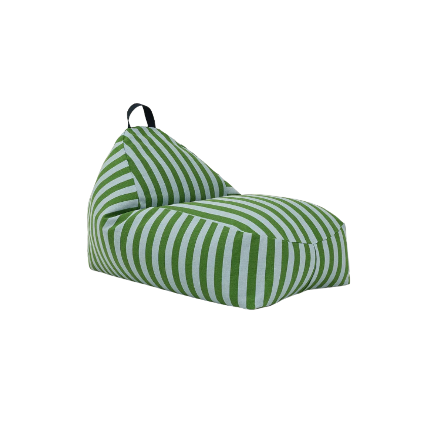 Long beanbag - kid size - Bliss - green blue stripes