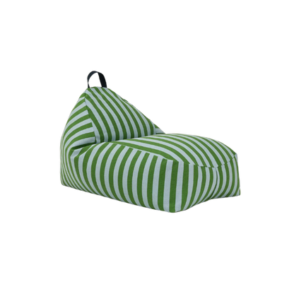 Long beanbag - kid size - Bliss - green blue stripes