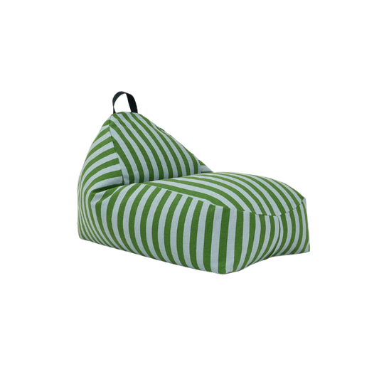 Long beanbag - kid size - Bliss - green blue stripes