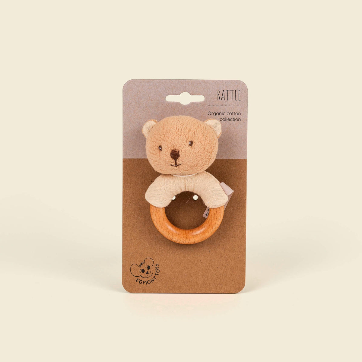 Marcel wooden rattle bear