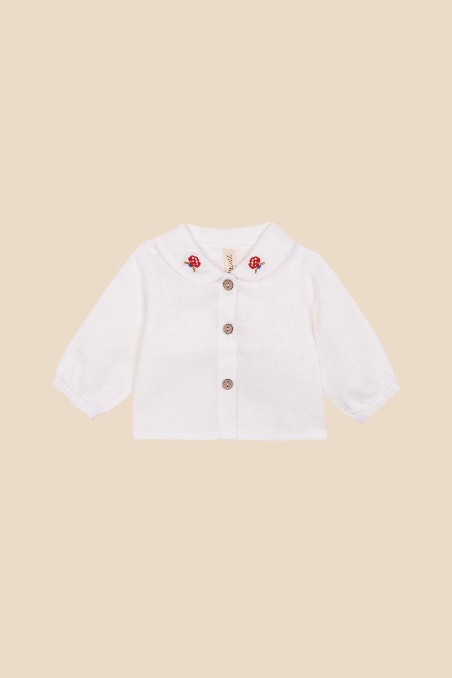 Set camisa lino bordada recién nacido