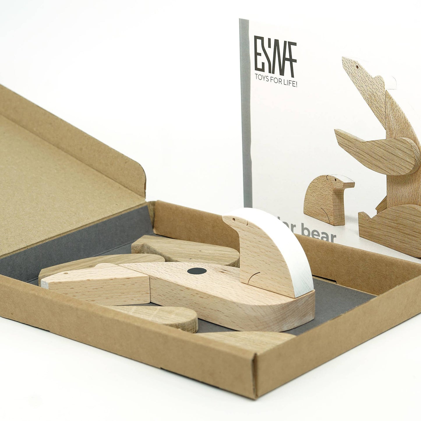 Wooden Magnetic Polar Bear