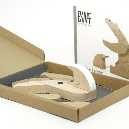 Wooden Magnetic Polar Bear