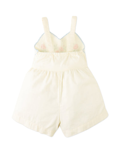 Jill Playsuit with Embroidered Bib