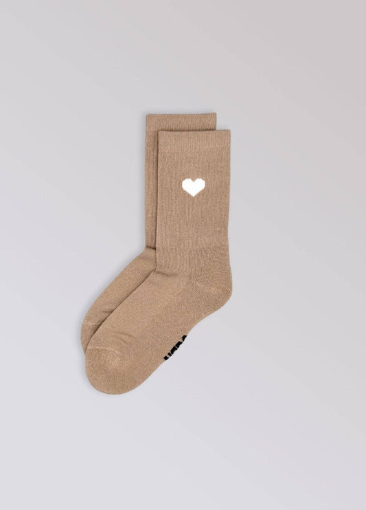 HEART SOCKS BEIGE | KIDS
