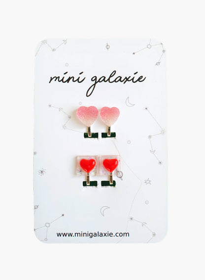 Children's heart clip earrings