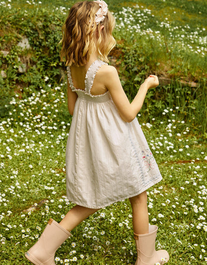 Alessia Cross-Stitch Embroidered Dress