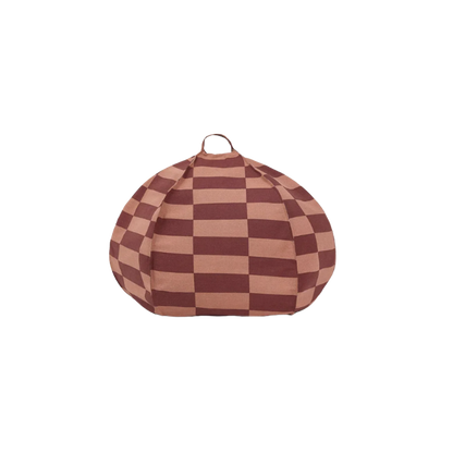 Round beanbag - kid size - Vibes - maroon tiles