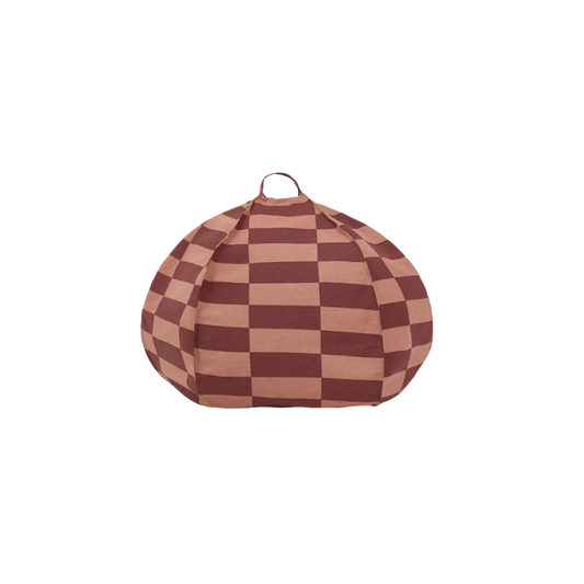 Round beanbag - kid size - Vibes - maroon tiles