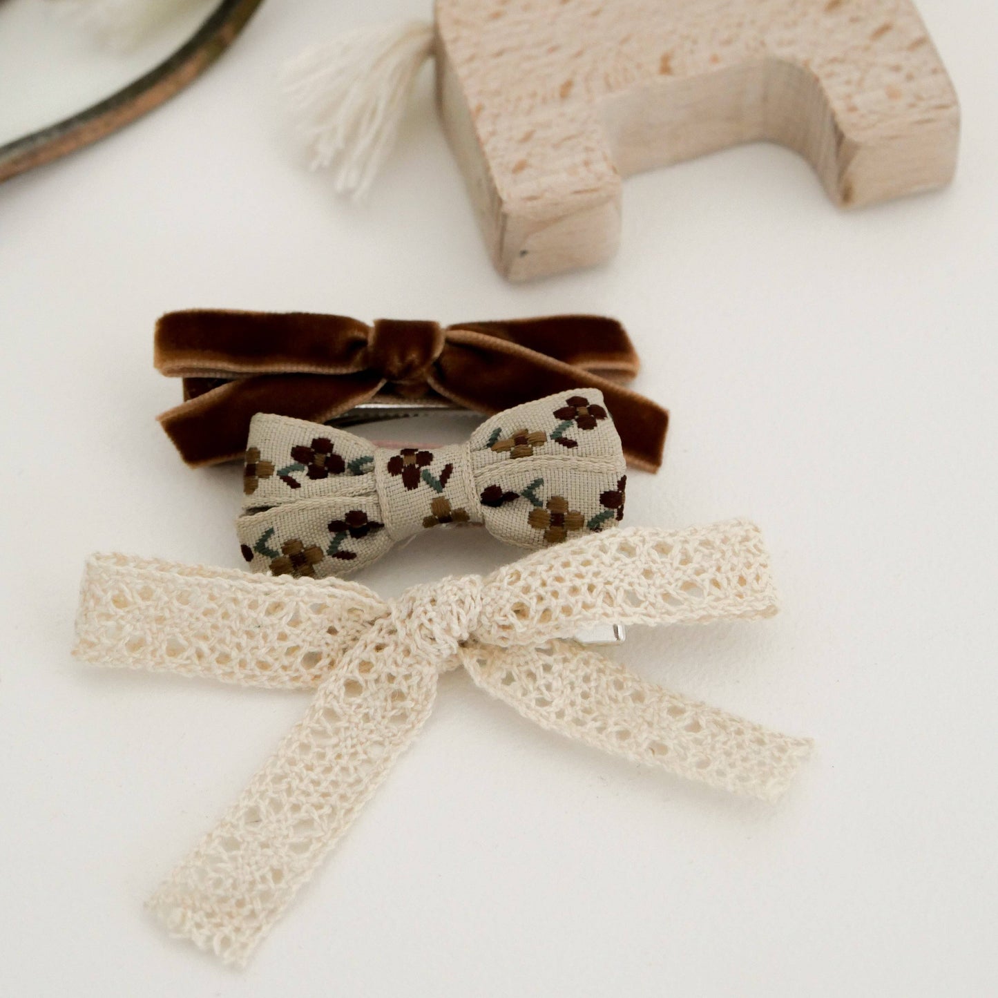 Caramel barrette set