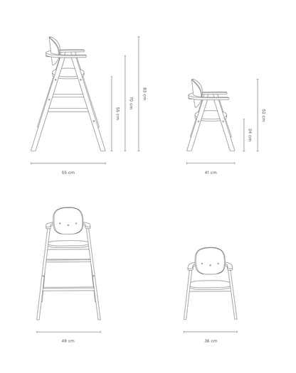 Growing Green evolving chair with tray