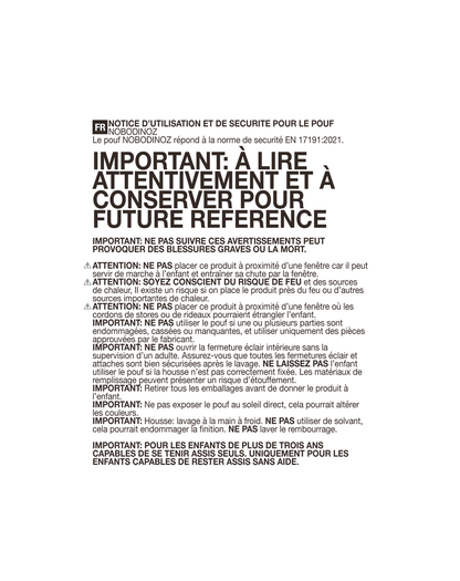 Round beanbag - kid size - Vibes - maroon tiles