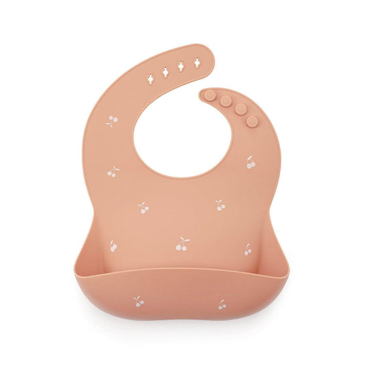 Shayan Silicone Bib - Cherry (Peach)
